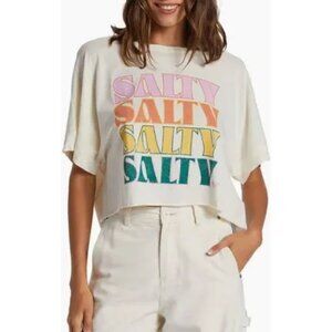 Roxy Women's Salty Stack Short Sleeve T-Shirt size Large